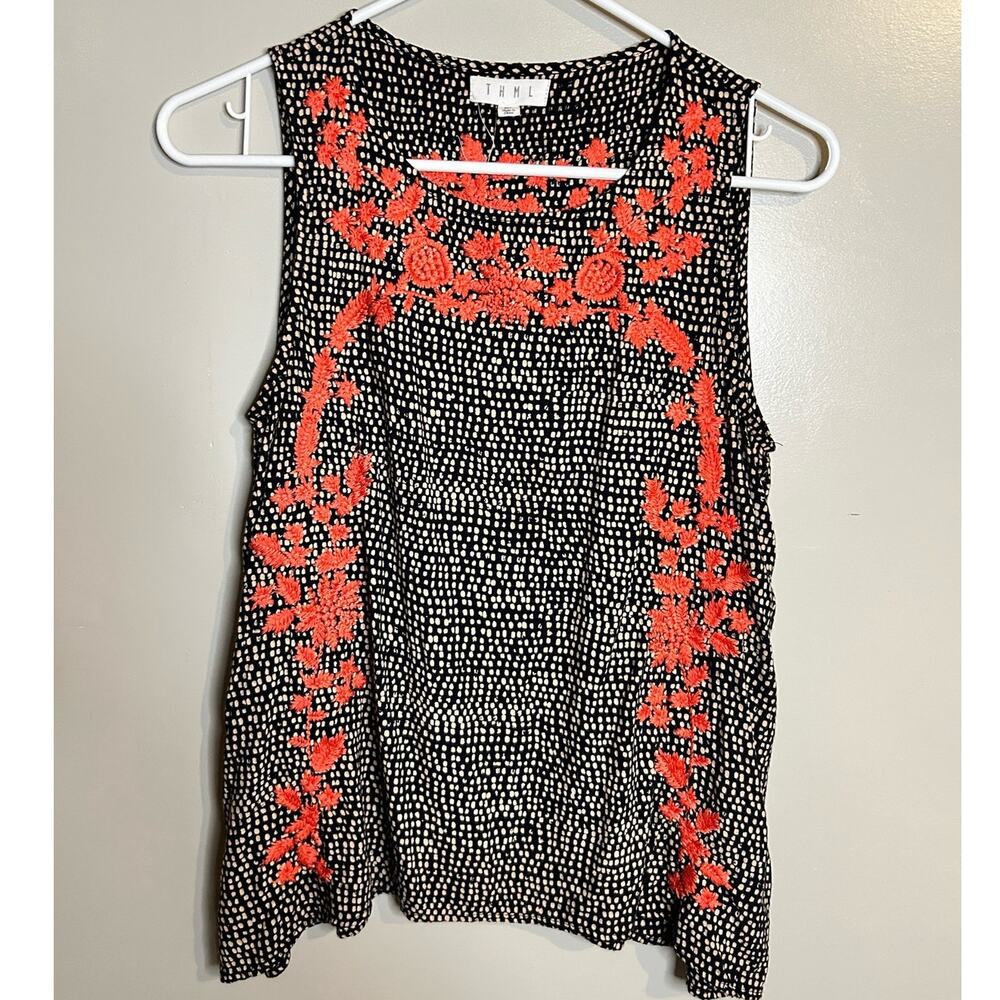 THML Embroidered Sleeveless Top